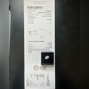 Certified 1.78 Carat Lab-Grown Oval Brilliant Diamond